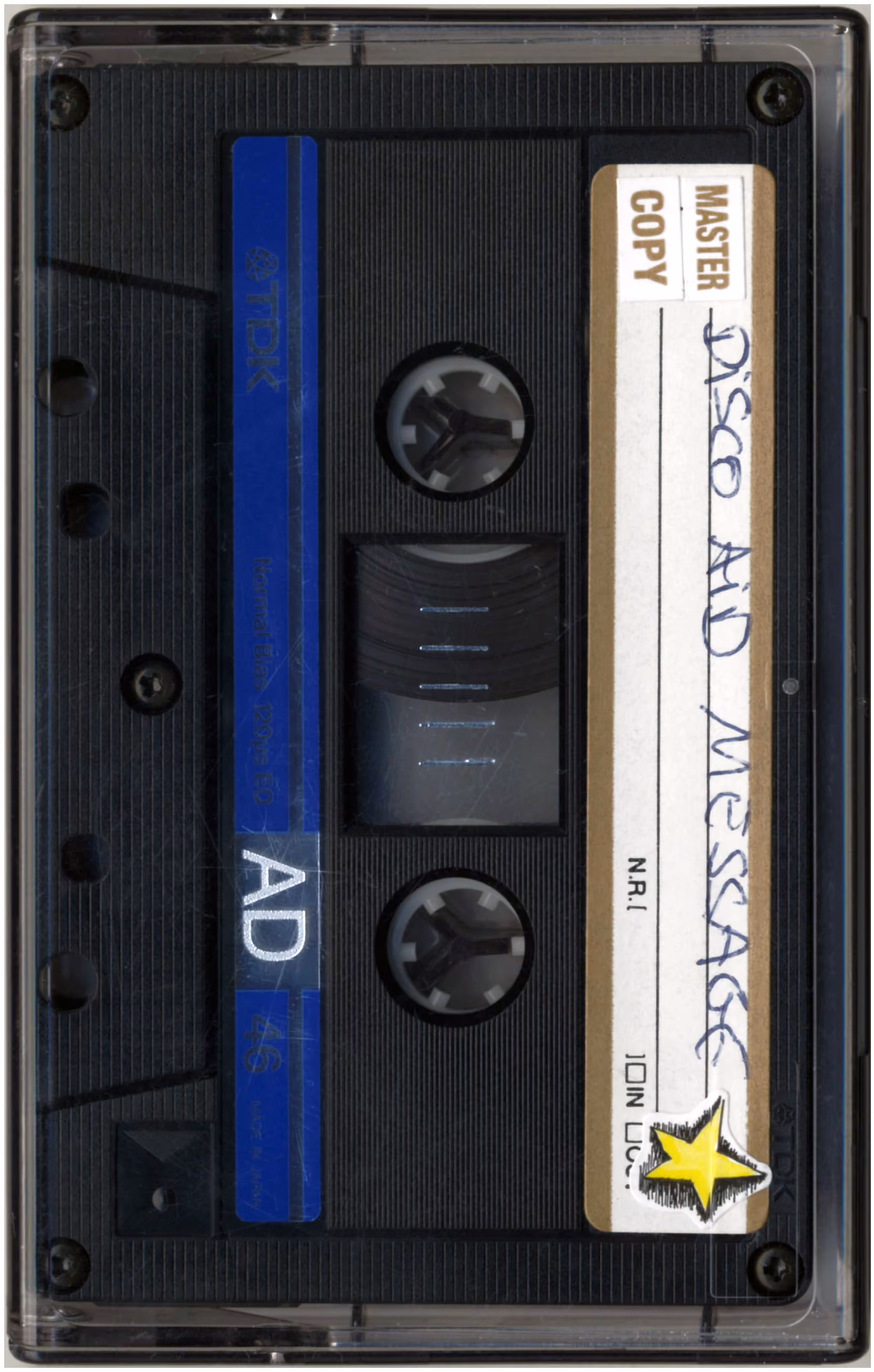 'Disco Aid' Cassette Message