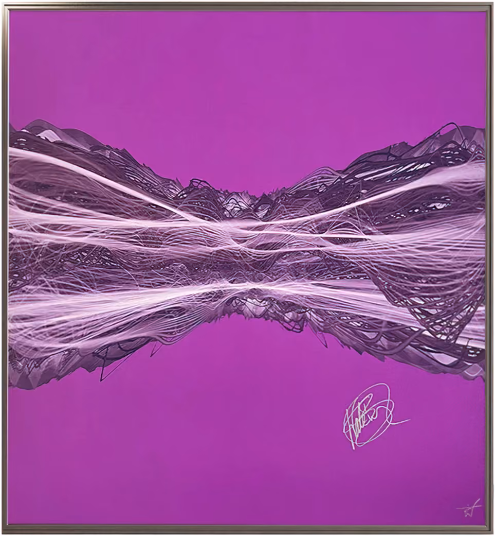 'Running Up That Hill' Soundwaves Signed Original Art