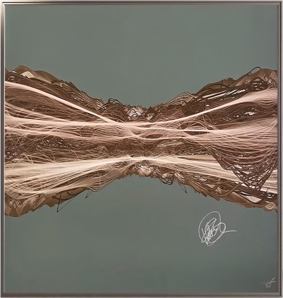 'Running Up That Hill' Soundwaves Signed Original Art