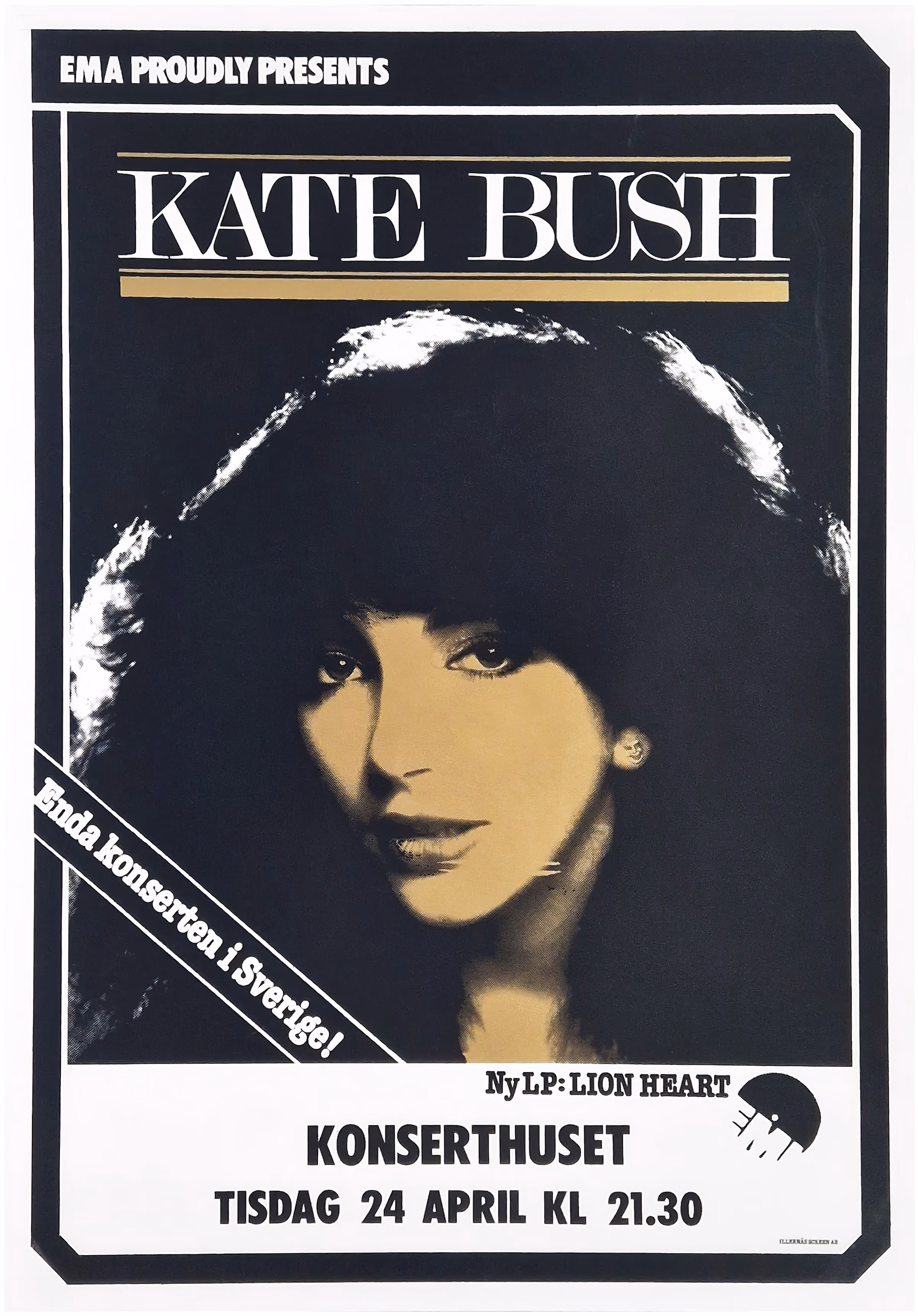 'Kate Bush' Swedish Tour Poster