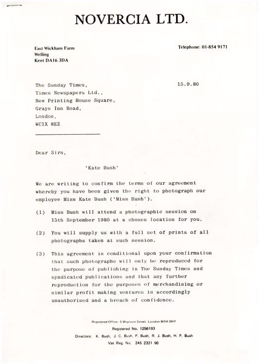 'The Sunday Times' Contract