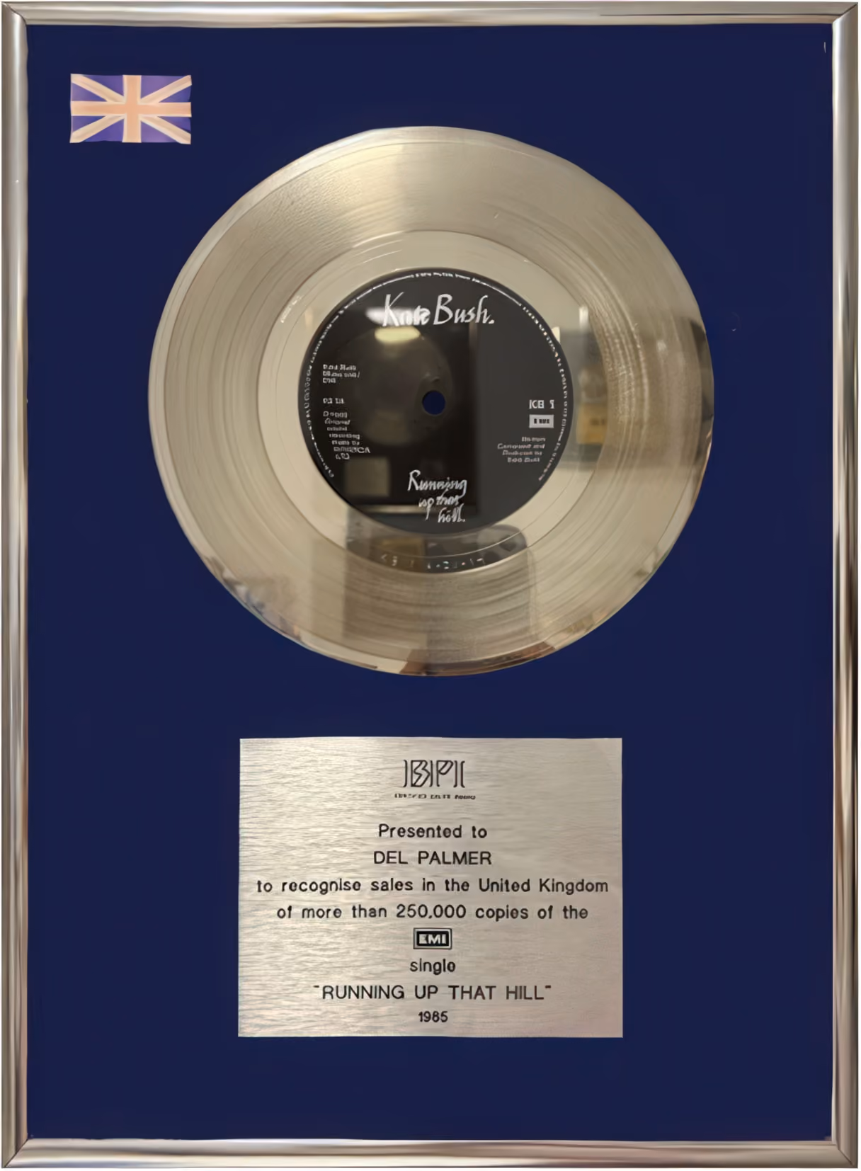 'Running Up That Hill' Silver Sales Award
