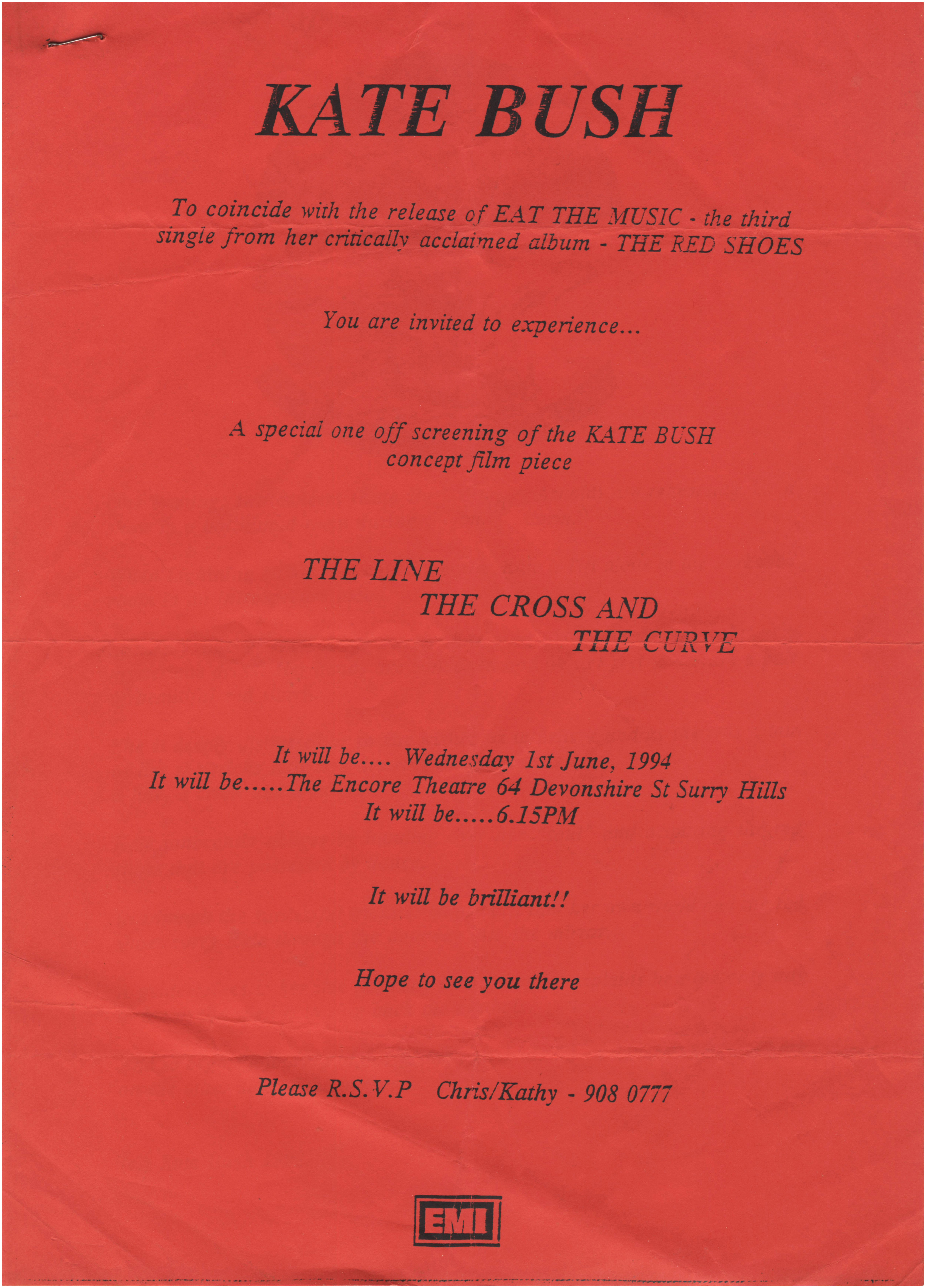 'The Line, The Cross & The Curve' Cinema Screening Invitation