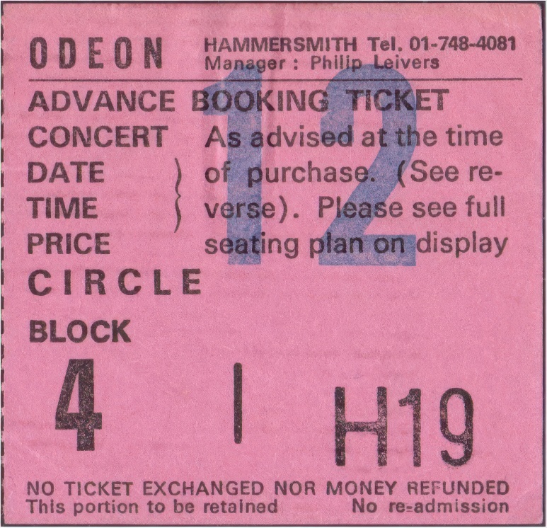 'The Tour Of Life' Concert Ticket