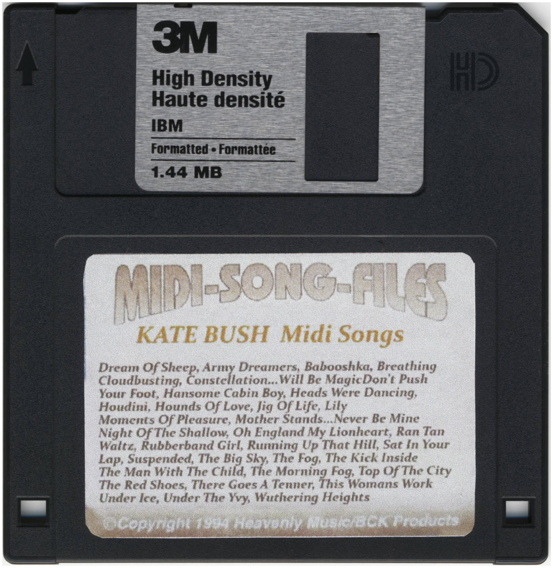 'Kate Bush Midi Songs' Floppy Disk