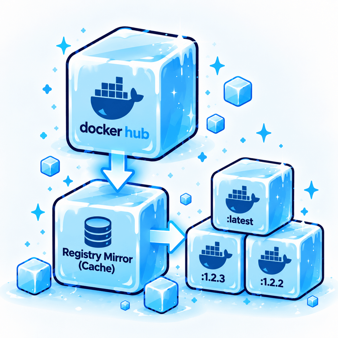 Docker レジストリミラーで、ビルドに必要なイメージを保持する