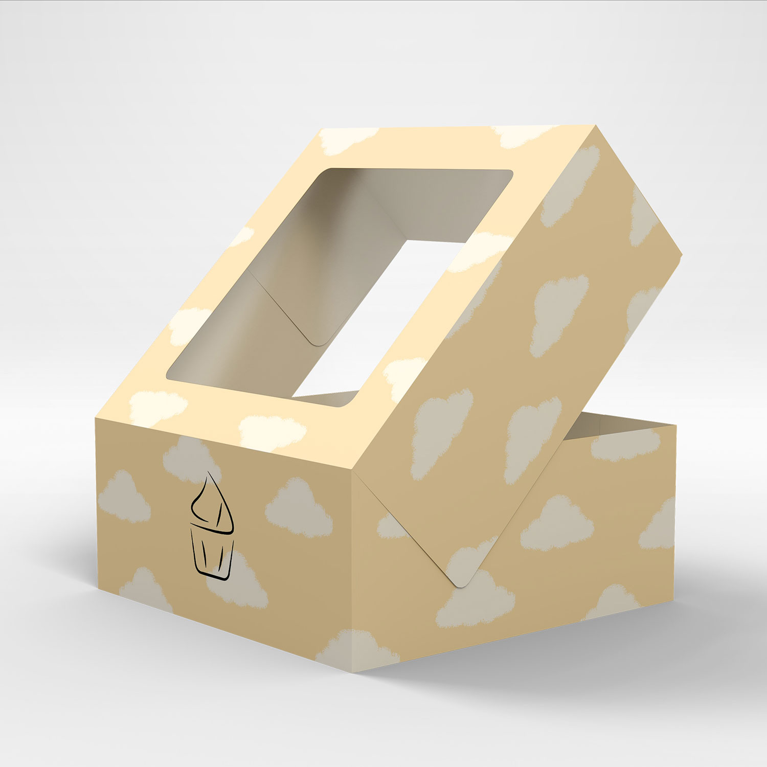 Celiac's Dream Bakery beige container mockup