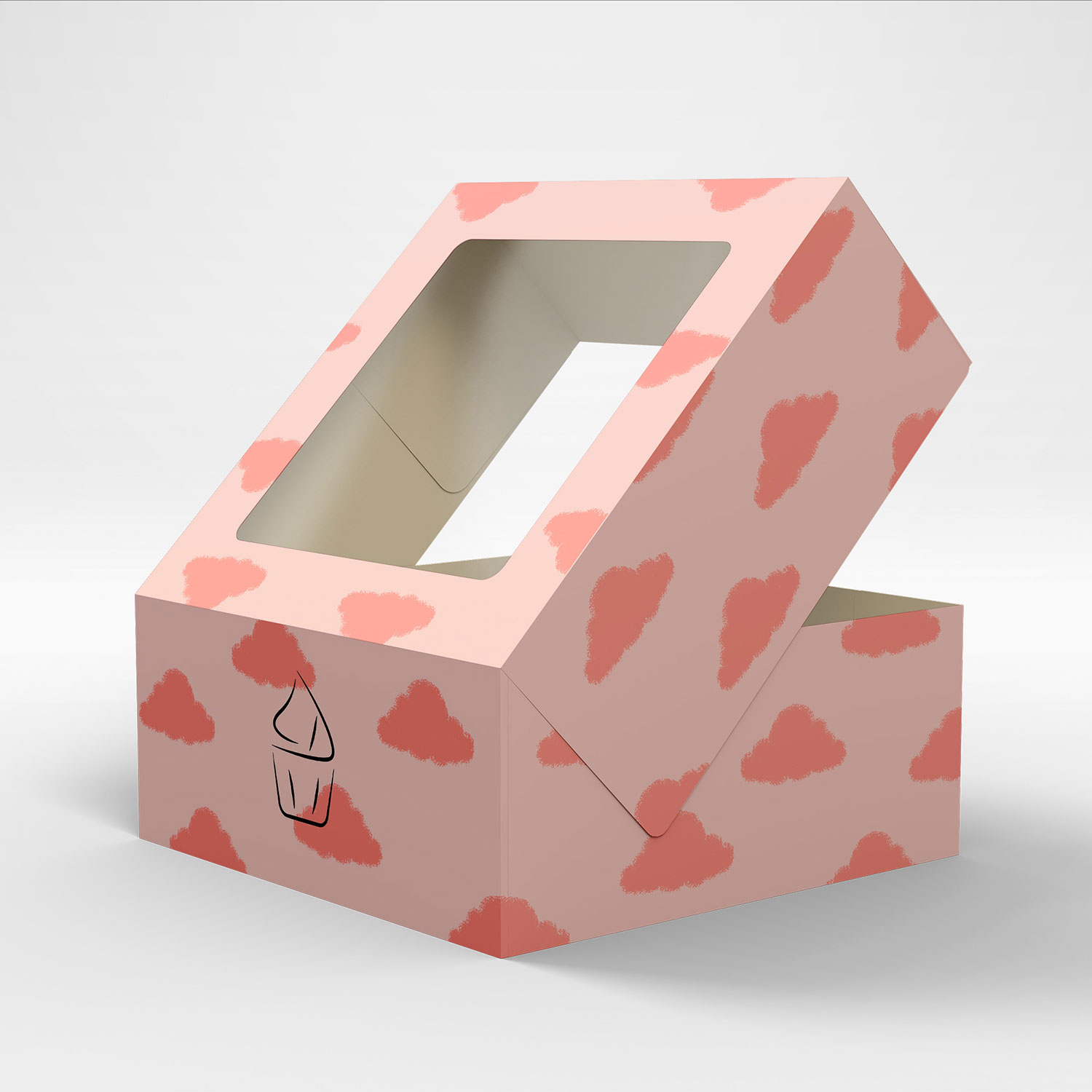 Celiac's Dream Bakery pink container mockup