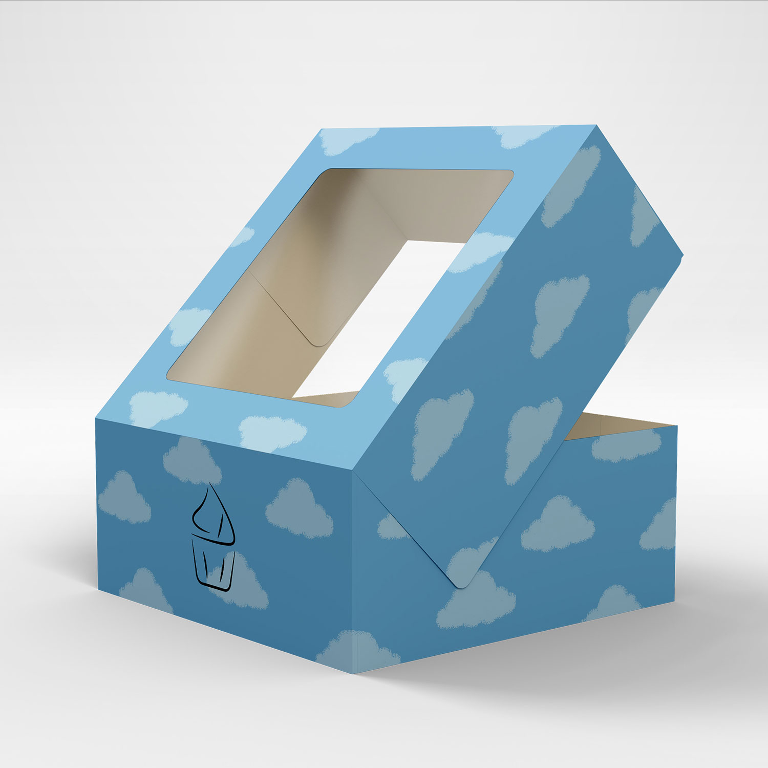 Celiac's Dream Bakery blue container mockup