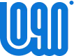 a image text that reads 'logo', blue font color