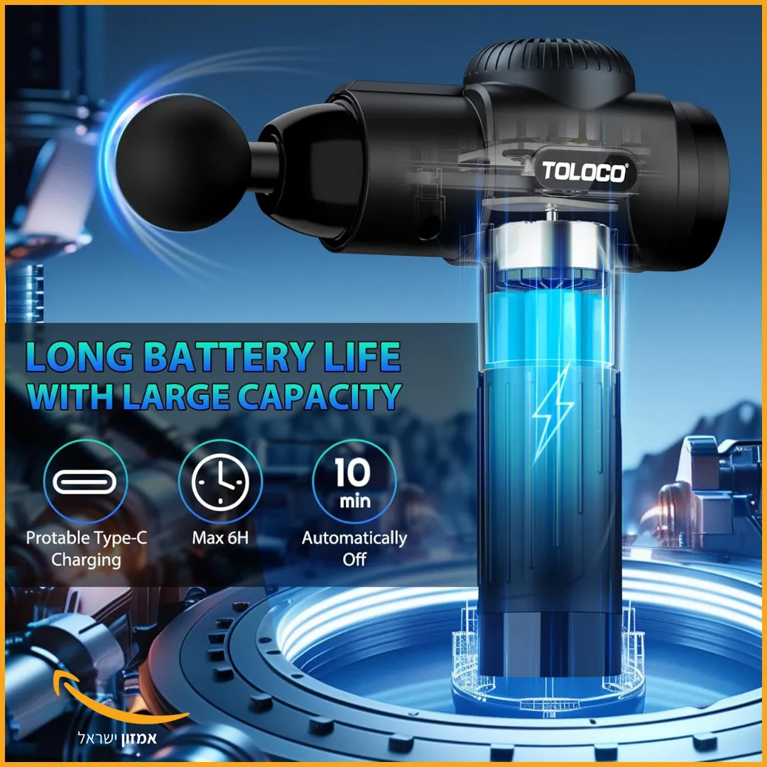 אקדח העיסוי TOLOCO – הדגם הנמכר בעולם עם 10 ראשים מתחלפים