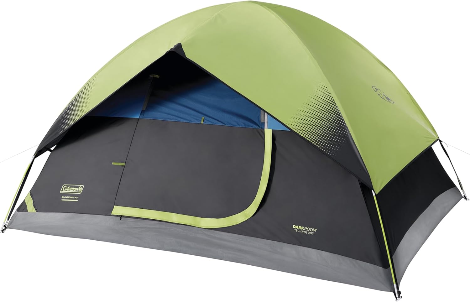 אוהל Coleman Sundome ל-4 אנשים — Dark Room חוסם 90% מהשמש