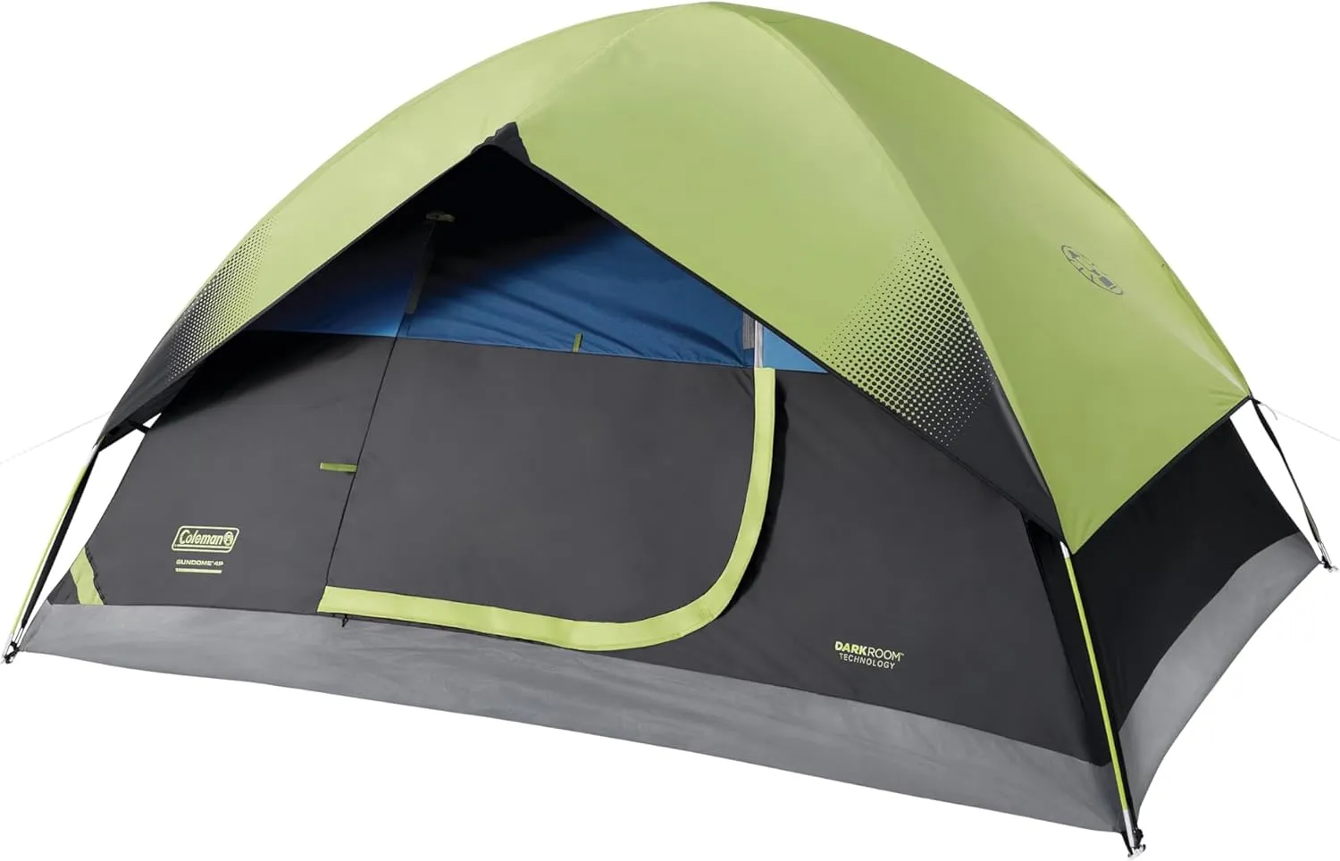אוהל Coleman Sundome ל-4 אנשים — Dark Room חוסם 90% מהשמש