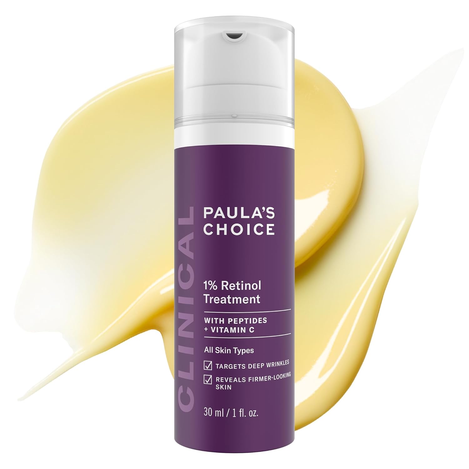 Paula's Choice CLINICAL — סרום 1% רטינול עם פפטידים, ויטמין C ושורש ליקריץ',  30 מ"ל