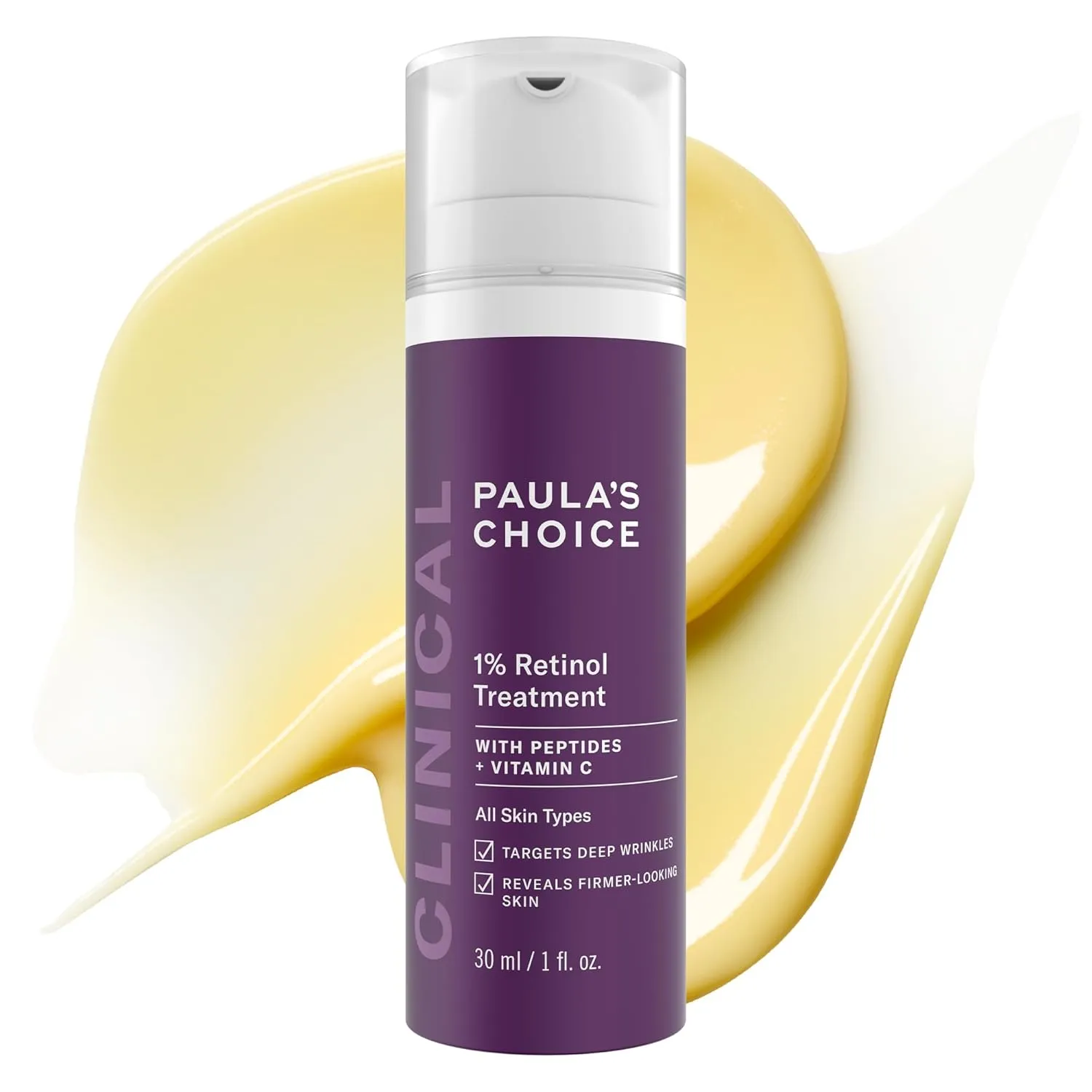 Paula's Choice CLINICAL — סרום 1% רטינול עם פפטידים, ויטמין C ושורש ליקריץ',  30 מ"ל