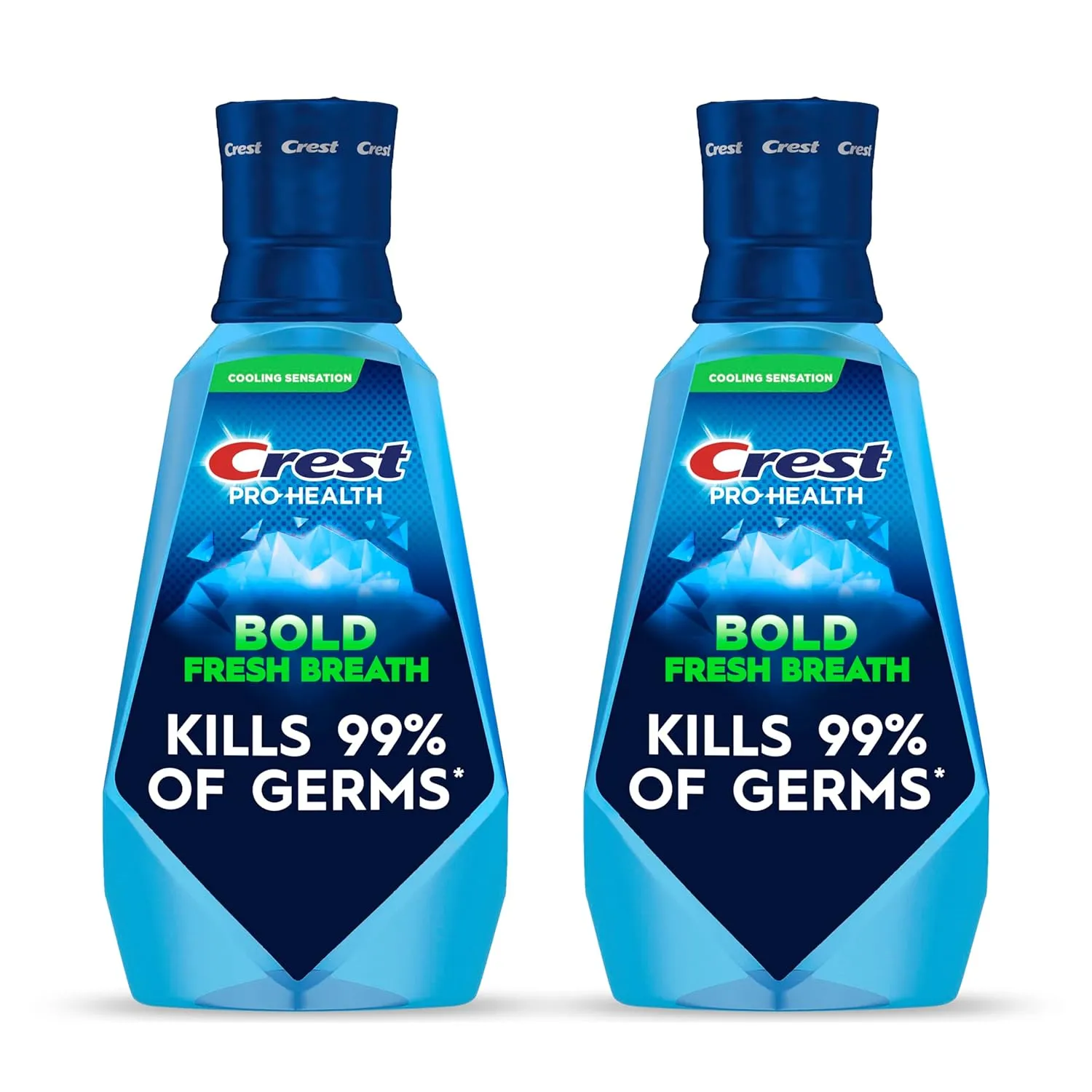 מי פה Crest Pro-Health Clean Mint — זוג בקבוקי ליטר (2x1L)