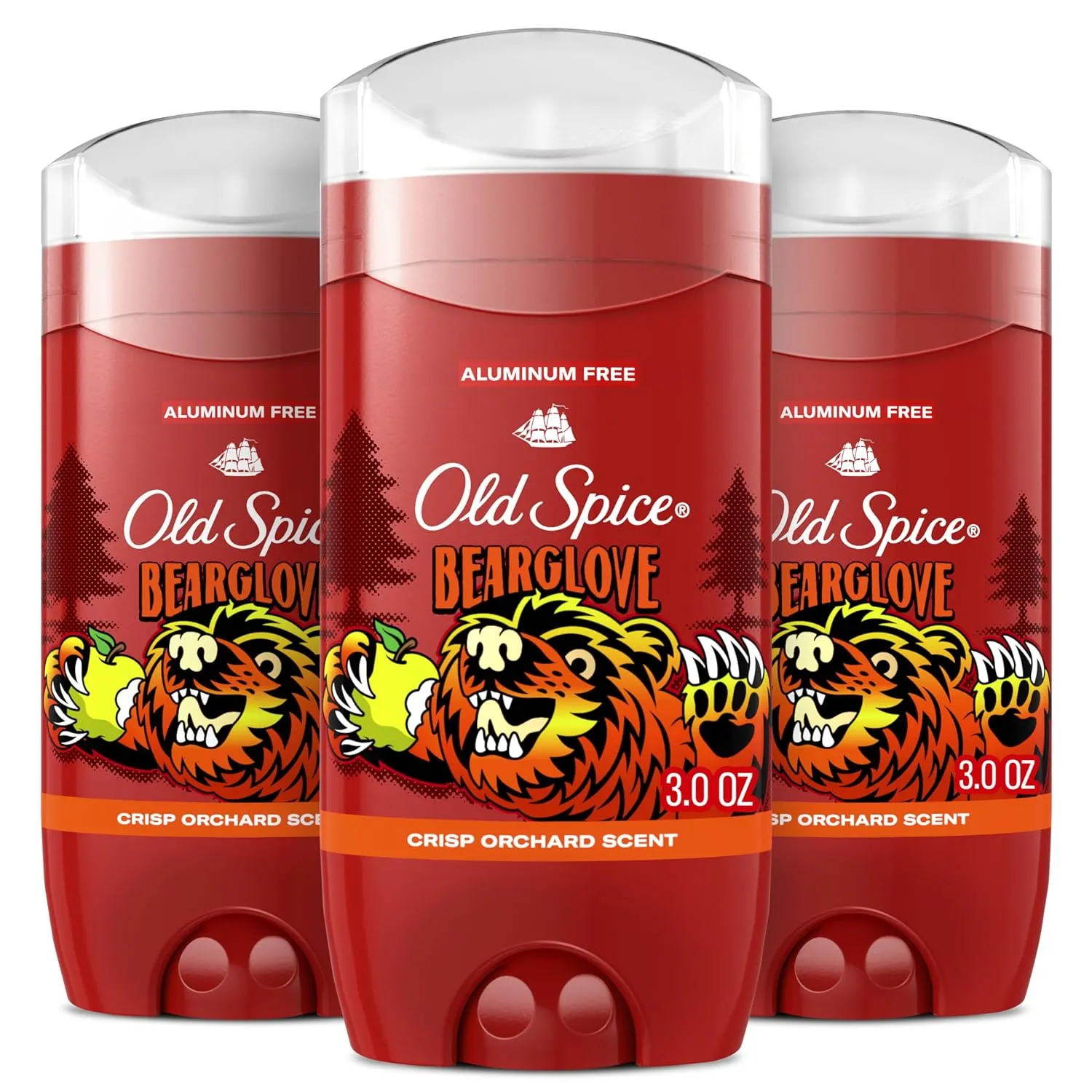 שלישיית דאודורנט לגבר Old Spice Bearglove ללא אלומיניום (3×85 גרם)