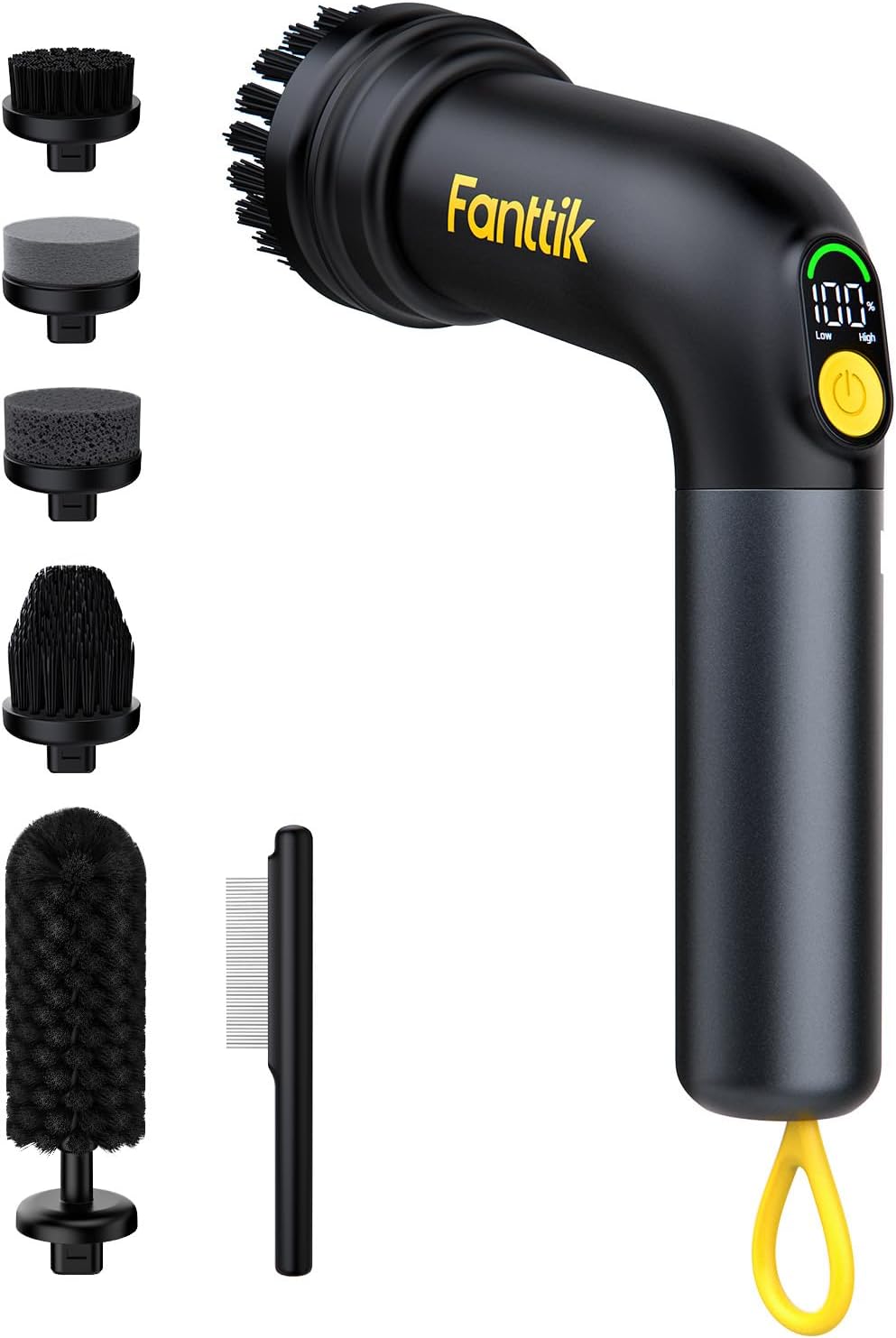 מברשת ניקוי חשמלית Fanttik G9 עם 5 ראשים מתחלפים וצג LED