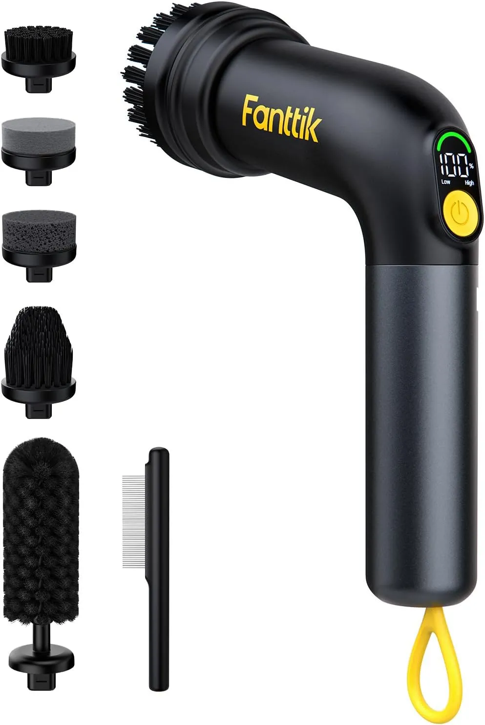 מברשת ניקוי חשמלית Fanttik G9 עם 5 ראשים מתחלפים וצג LED
