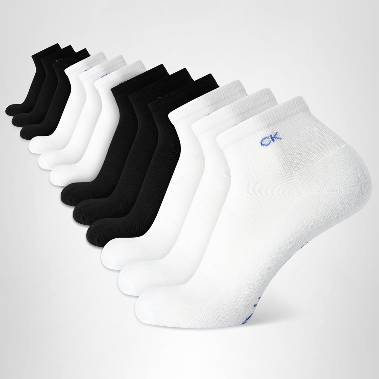 מארז 12 זוגות גרבי קרסול לגברים Calvin Klein — מרופדים ונושמים