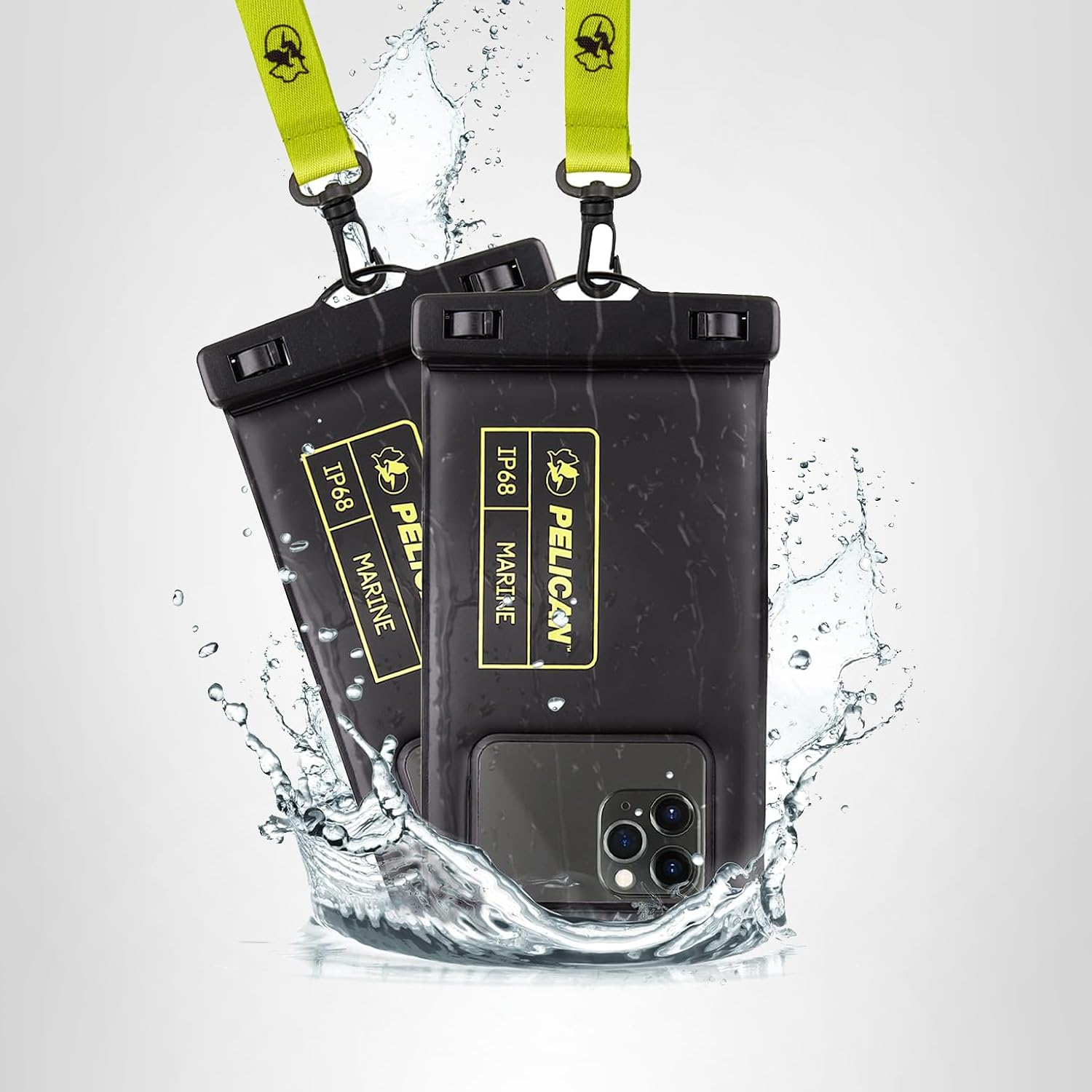 זוג נרתיקים אטומים למים לטלפון של Pelican — תקן IP68 וצפים