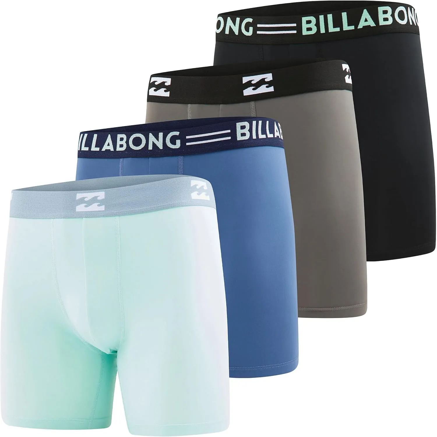 תחתוני בוקסר לגברים Billabong — מארז 4 יחידות מבד נושם