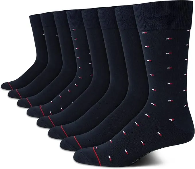 סט 8 זוגות גרביים אלגנטיות Tommy Hilfiger לגברים