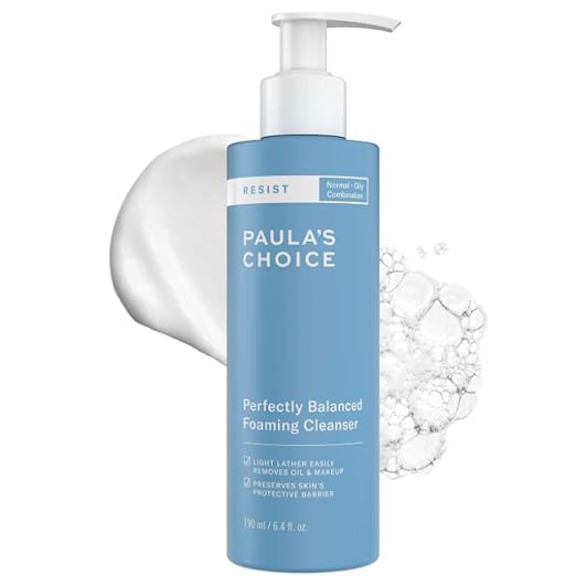 ג'ל ניקוי פנים מקציף Paula's Choice לעור מעורב או שומני