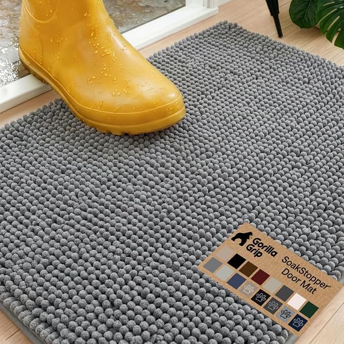שטיח כניסה סופג Gorilla Grip — רך, רחיץ במכונה, 61x43 ס"מ