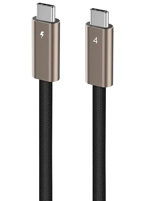 כבל USB-C ל-USB-C באורך מטר — 40Gbps, 240W ותאימות Thunderbolt