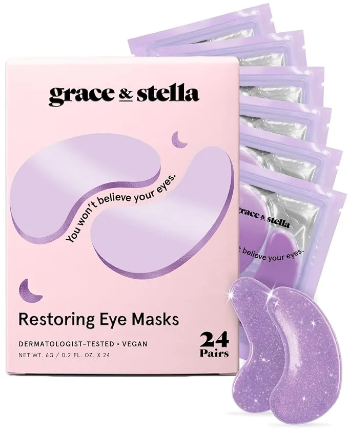 מדבקות עיניים עם רטינול של grace & stella — מארז 24 זוגות
