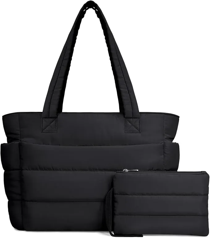 תיק כתף מרופד לנשים TOPDesign, קל במיוחד עם 9 כיסים ותא ללפטופ