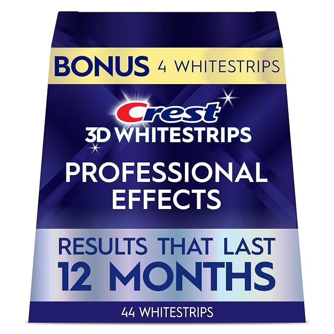 רצועות הלבנת שיניים Crest 3D Whitestrips Professional Effects, 22 טיפולים (44 רצועות)