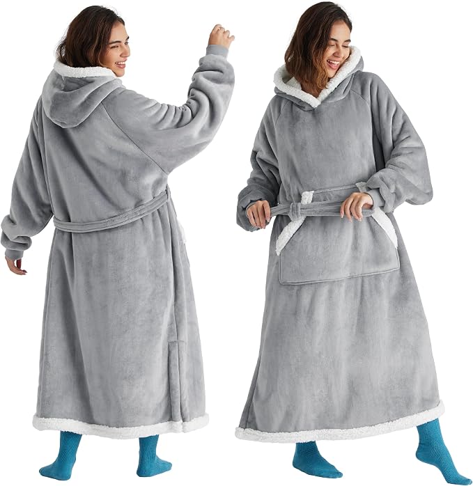 שמיכת קפוצ'ון לבישה ארוכה של Bedsure מפרוות שרפה