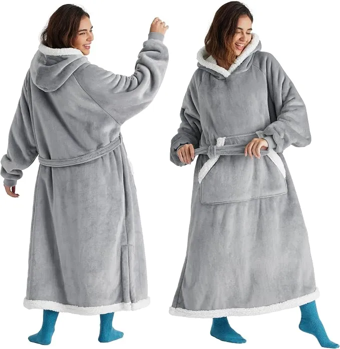 שמיכת קפוצ'ון לבישה ארוכה של Bedsure מפרוות שרפה