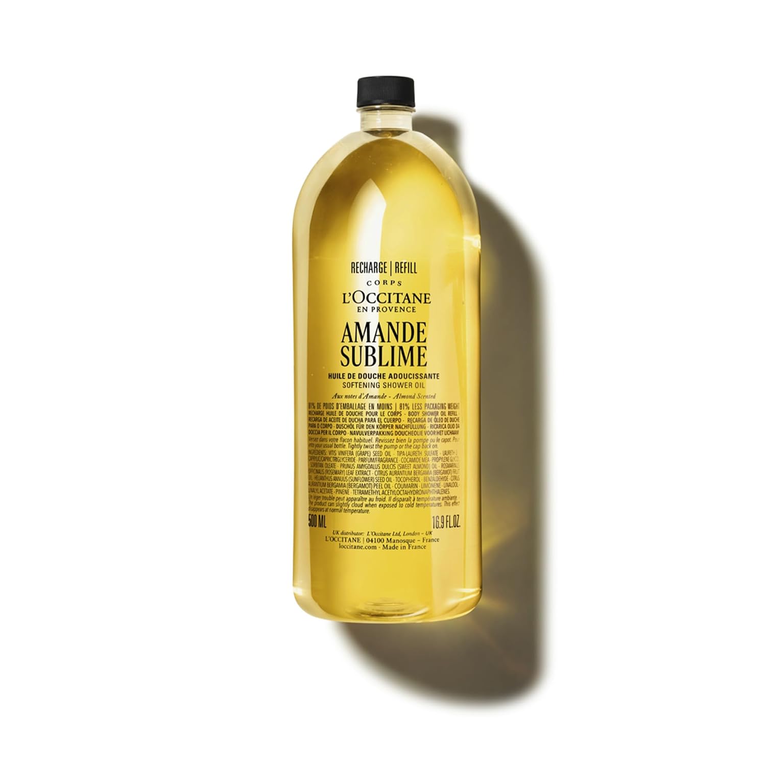 שמן רחצה שקדים של L'OCCITANE, אריזת מילוי 500 מ"ל