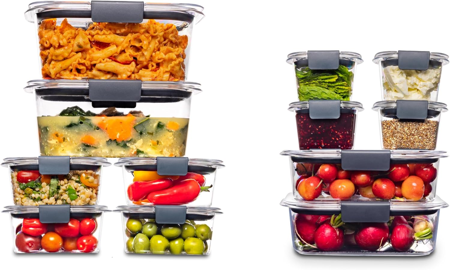 סט 12 קופסאות אחסון Rubbermaid Brilliance