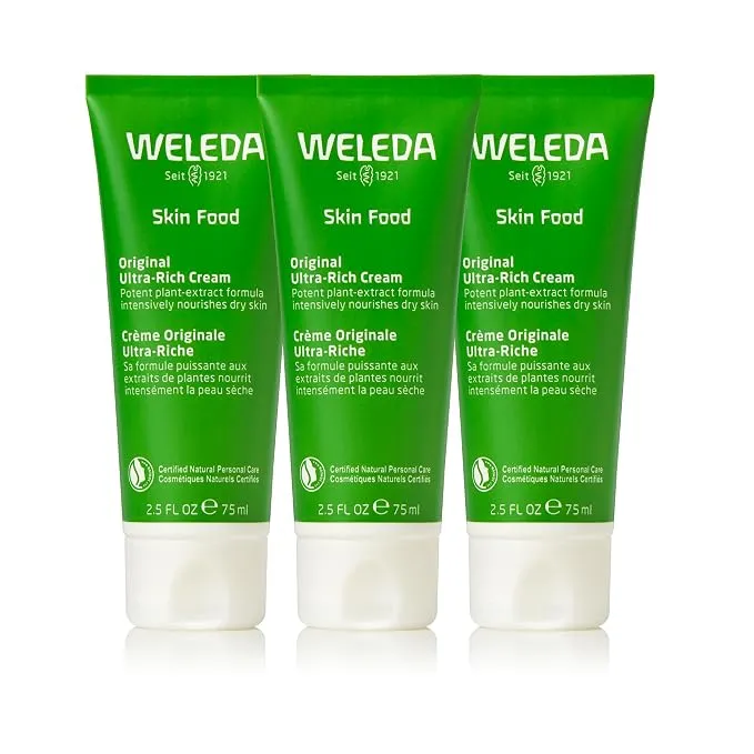 Weleda Skin Food – מארז 3 שפופרות קרם הזנה לפנים ולגוף, 75 מ"ל כל אחת