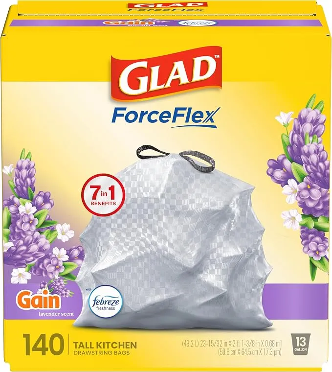 שקיות אשפה חזקות של GLAD - לא נקרעות, לא דולפות, אטומות לריחות