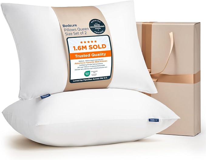 דיל נדיר: 1+1 על סט כריות לשינה של Bedsure - קבלו 4 כריות במחיר של 2