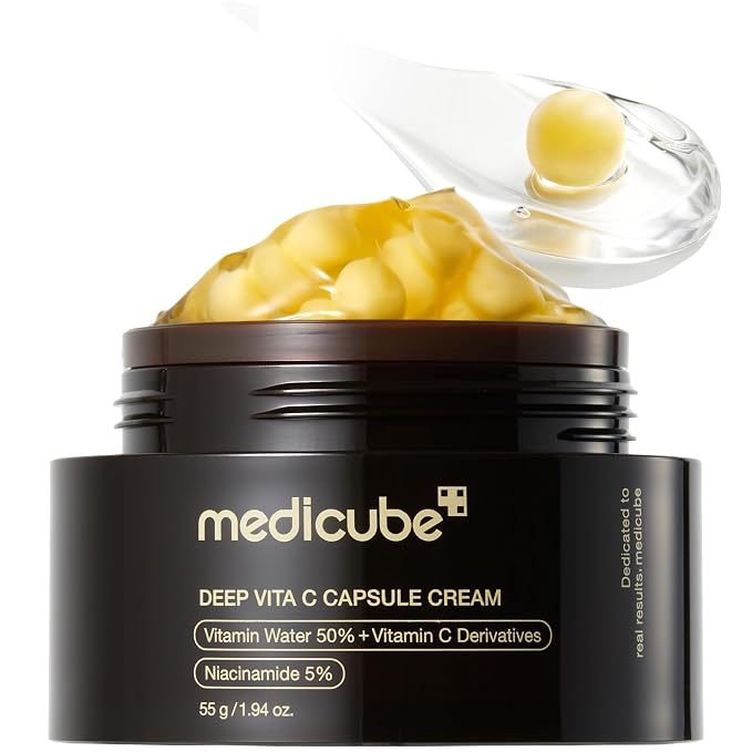 medicube: קרם ג'ל עם קפסולות ויטמין C לעור אחיד ומאיר, 55 גרם