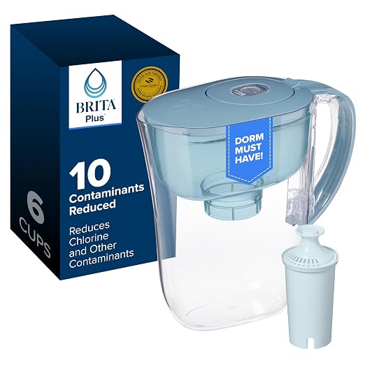 קנקן סינון מים של Brita בנפח 2.4 ליטר (1.4 ליטר מים מסוננים), עם פילטר BritaPlus