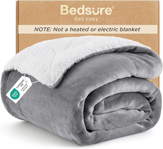 שמיכת כרבול מפליז ושרפה של Bedsure, בגודל 127×152 ס"מ