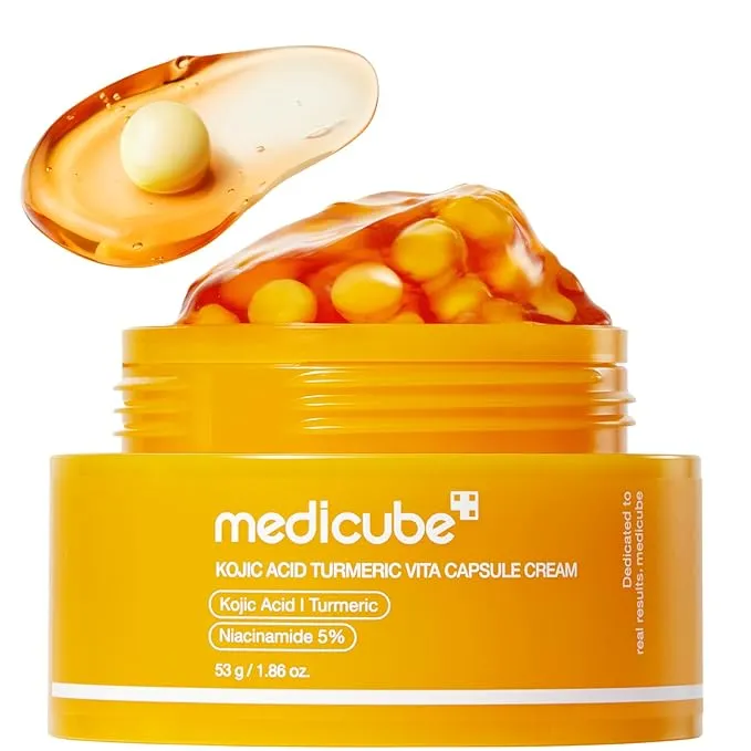 קרם הקפסולות של medicube עם חומצה קוג'ית וכורכום, לגוון עור אחיד, 53 גרם