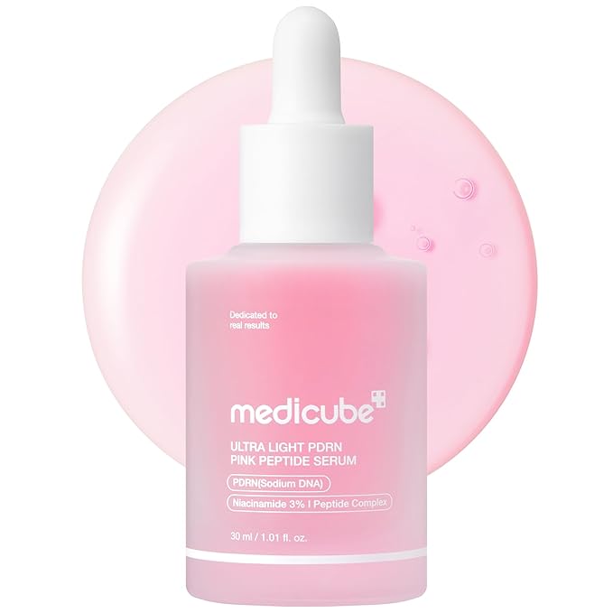 סרום PDRN ורוד של medicube עם פפטידים וחומצה היאלורונית, מרקם קליל במיוחד, 30 מ"ל