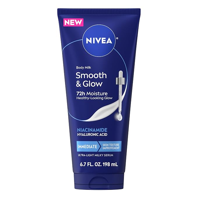 תחליב גוף NIVEA Smooth and Glow עם ניאצינמיד, 198 מ"ל