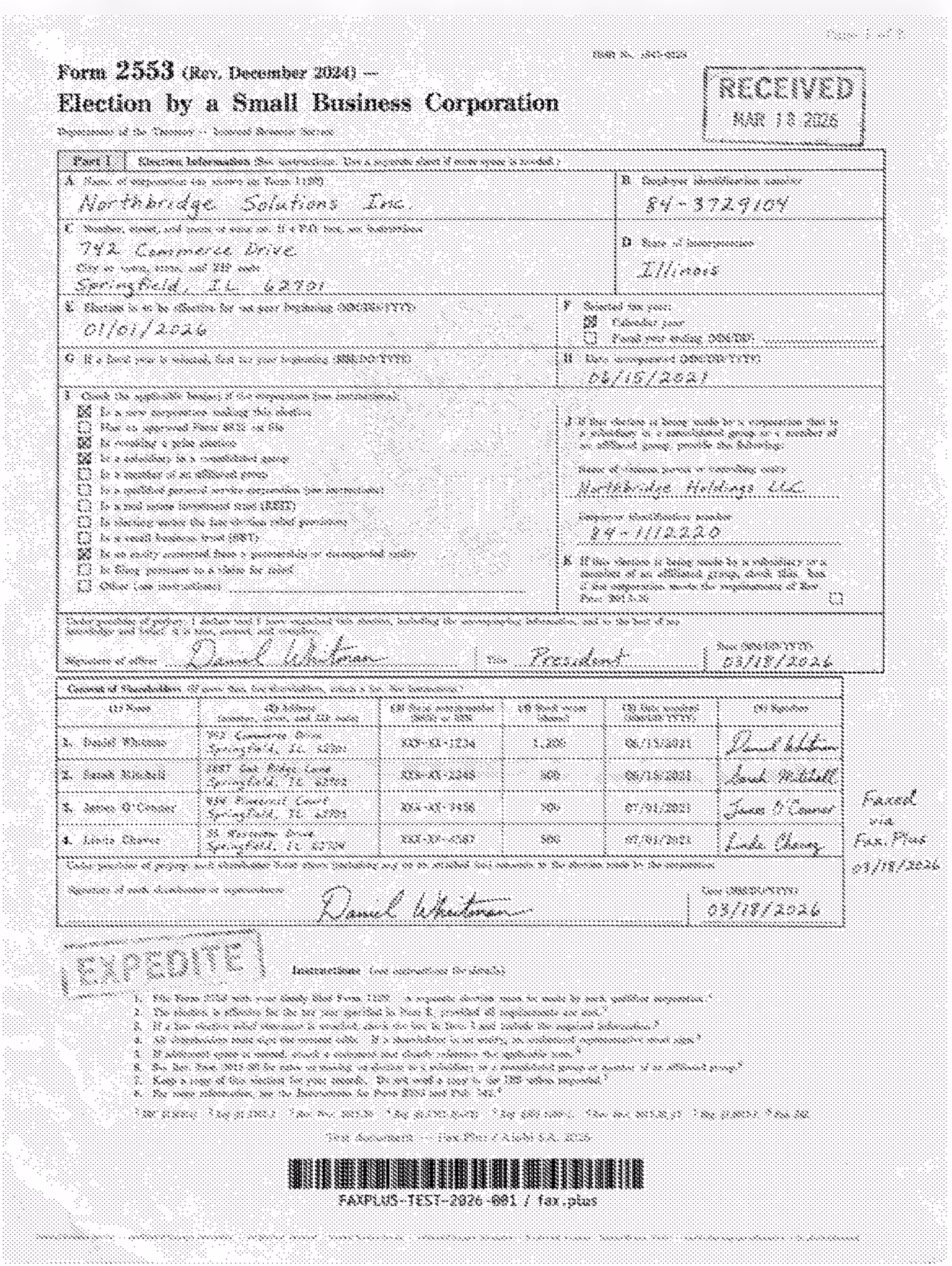 iFax Standard fax quality sample