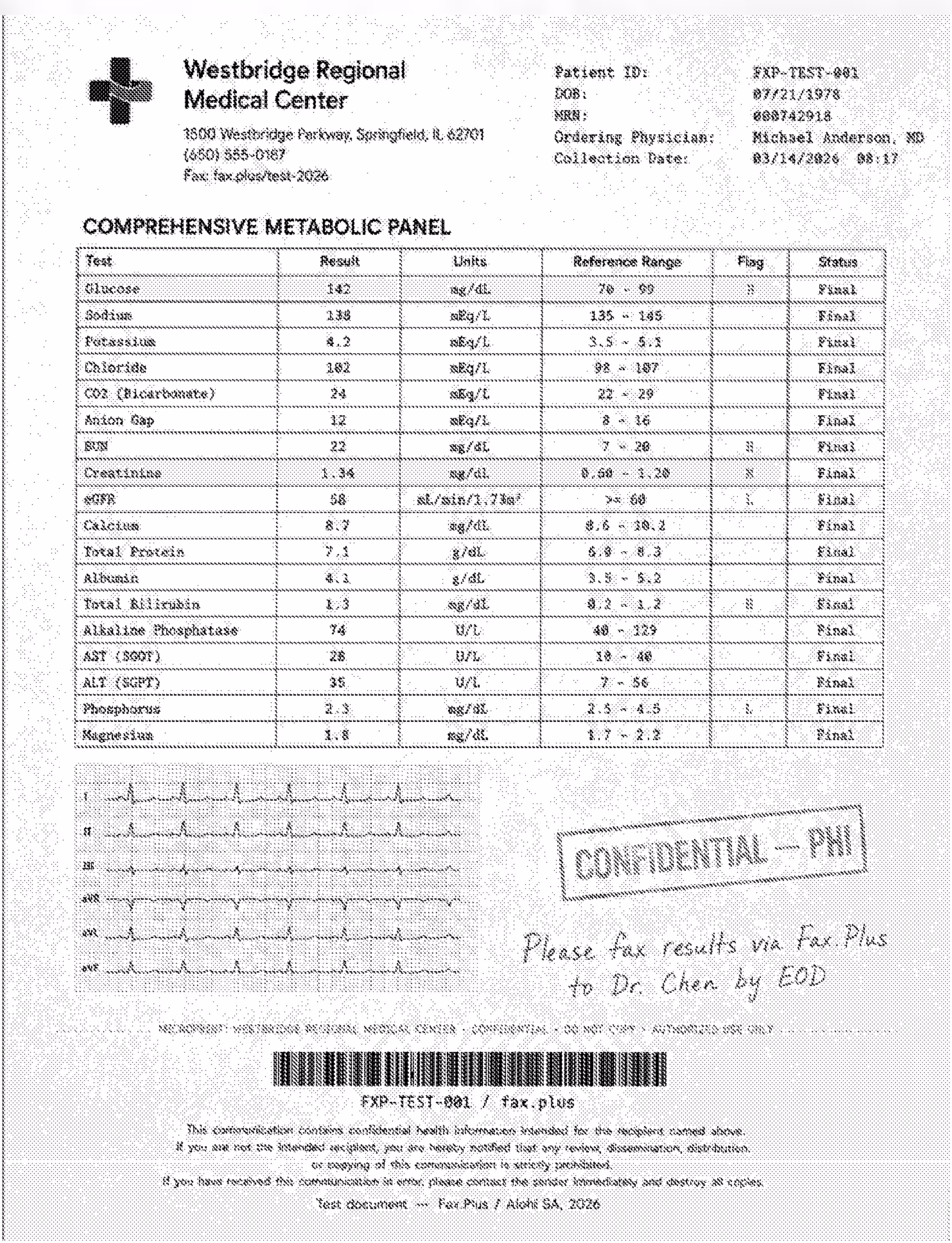 iFax HD+ fax quality sample
