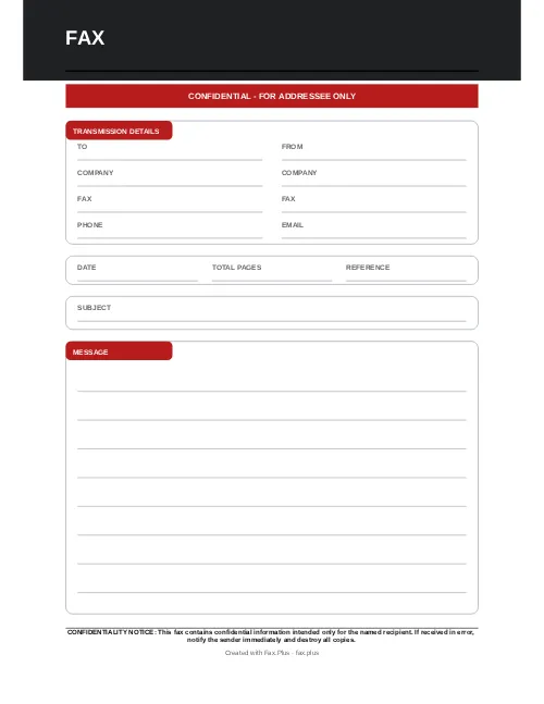 Confidential Cover Sheet