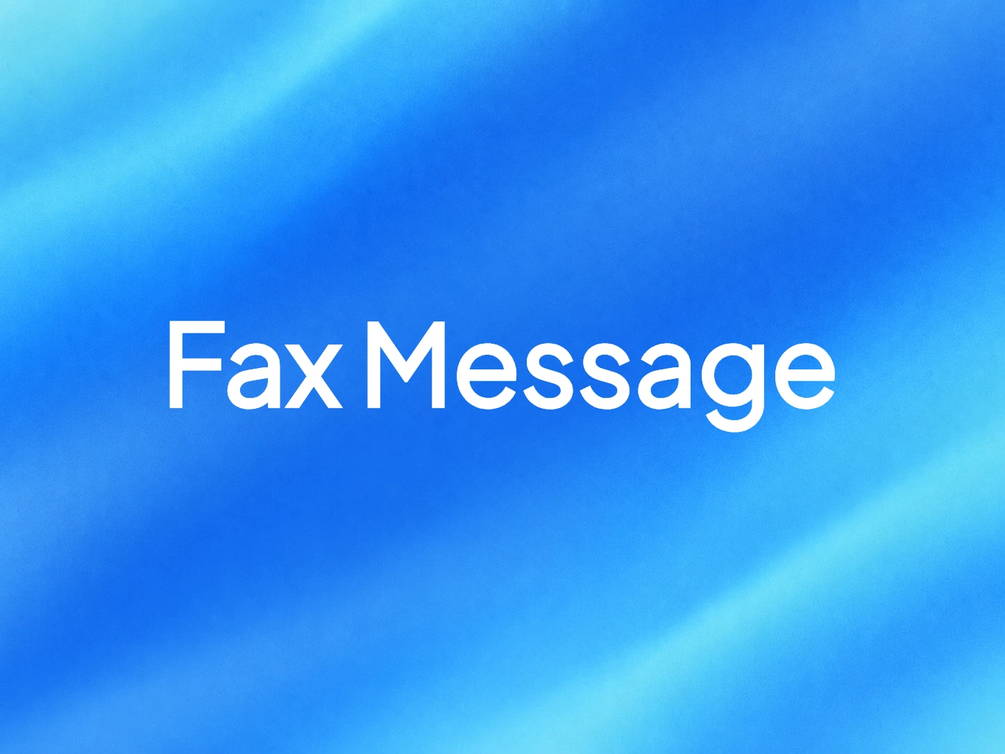 Fax Message